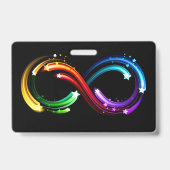 Infinity symbol of rainbow comets バッジ (正面)