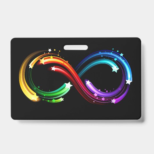Infinity symbol of rainbow comets バッジ (正面)