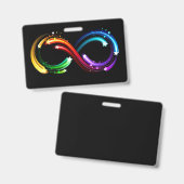 Infinity symbol of rainbow comets バッジ (正面＆裏面)