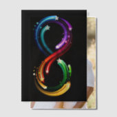 Infinity symbol of rainbow comets ベラム紙招待状 (オフセット (カップル))