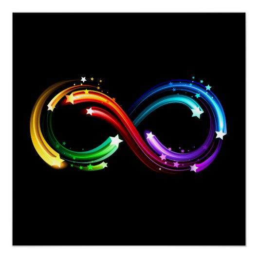 Infinity symbol of rainbow comets ポスター (正面)