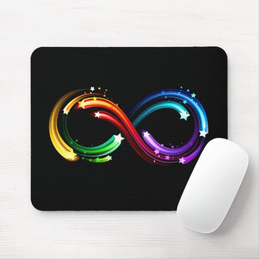Infinity symbol of rainbow comets マウスパッド (マウス)
