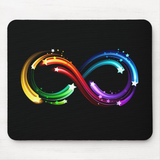 Infinity symbol of rainbow comets マウスパッド (正面)