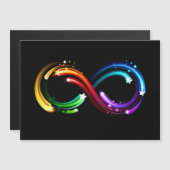 Infinity symbol of rainbow comets マグネット招待状 (正面/裏面)