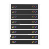 Infinity symbol of rainbow comets ラップアラウンドラベル (シート)