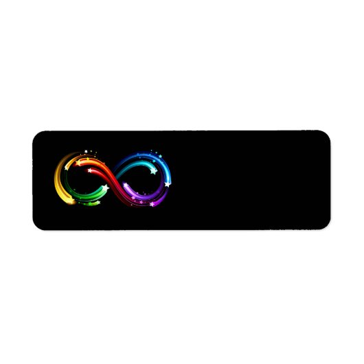 Infinity symbol of rainbow comets ラベル (正面)
