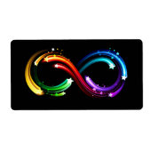 Infinity symbol of rainbow comets ラベル (正面)