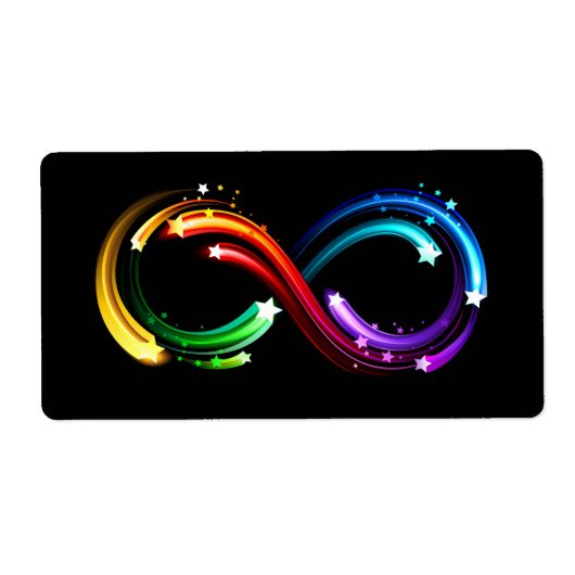 Infinity symbol of rainbow comets ラベル (正面)