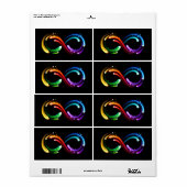 Infinity symbol of rainbow comets ラベル (フルシート)