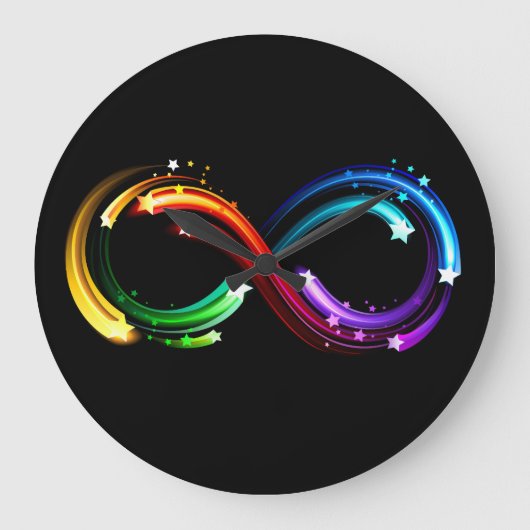 Infinity symbol of rainbow comets ラージ壁時計 (正面)
