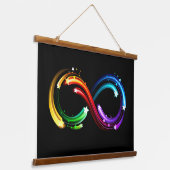 Infinity symbol of rainbow comets 吊り下げ型タペストリー (傾斜あり)