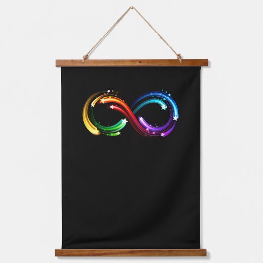 Infinity symbol of rainbow comets 吊り下げ型タペストリー (正面)