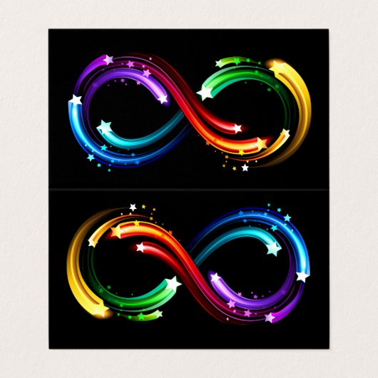 Infinity symbol of rainbow comets 名刺 (外部フラット)