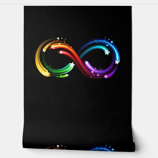 Infinity symbol of rainbow comets 壁紙 (ほどく)