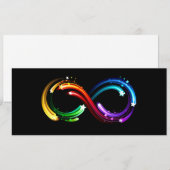 Infinity symbol of rainbow comets 招待状 (正面/裏面)