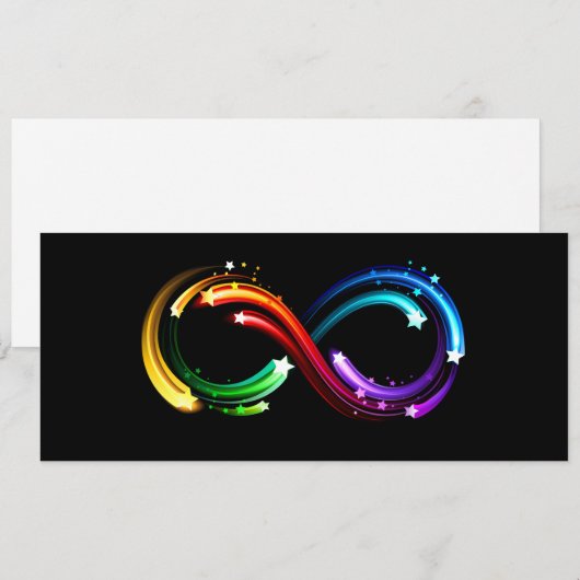 Infinity symbol of rainbow comets 招待状 (正面/裏面)