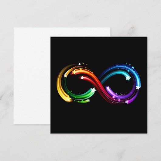Infinity symbol of rainbow comets 招待状 (正面/裏面)