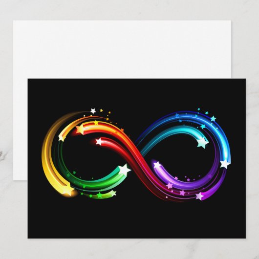 Infinity symbol of rainbow comets 招待状 (正面/裏面)