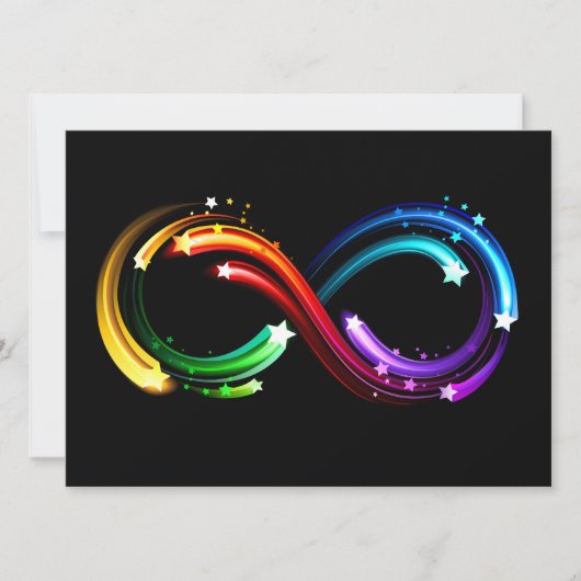 Infinity symbol of rainbow comets 招待状 (正面)
