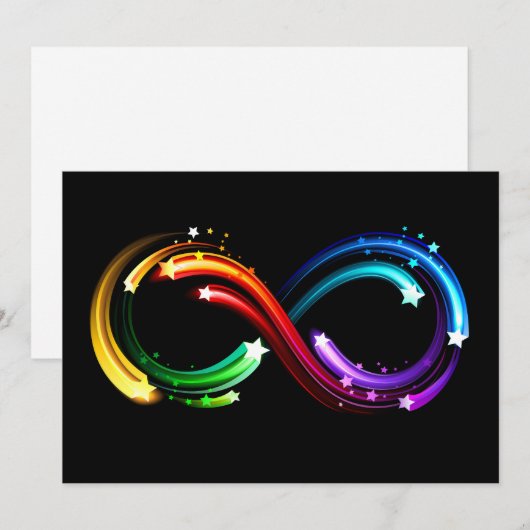 Infinity symbol of rainbow comets 案内状 (正面/裏面)