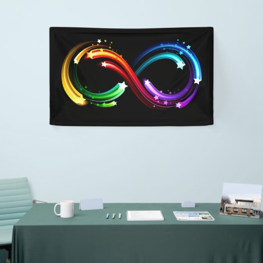 Infinity symbol of rainbow comets 横断幕 (トレードショー)