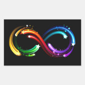 Infinity symbol of rainbow comets 長方形シール (正面)