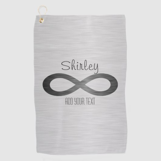 Infinity Symbol on Metal フェイク Texture by STaylor ゴルフタオル (正面)