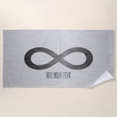 Infinity Symbol on Metal フェイク Texture by STaylor ビーチタオル (正面)
