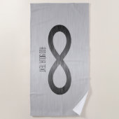 Infinity Symbol on Metal フェイク Texture by STaylor ビーチタオル (正面)