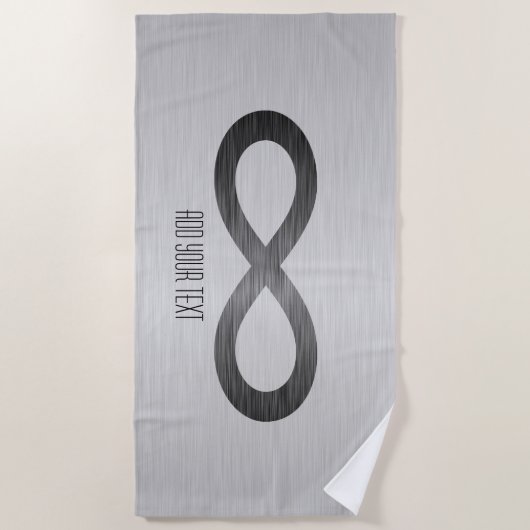 Infinity Symbol on Metal フェイク Texture by STaylor ビーチタオル (正面)