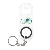 Infinity Symbol with Peacock Feather キーホルダー栓抜き (正面)