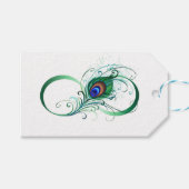 Infinity Symbol with Peacock Feather ギフトタグ (正面(横))