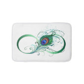 Infinity Symbol with Peacock Feather バスマット (正面)