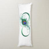 Infinity Symbol with Peacock Feather ボディピロー (裏面 (縦))