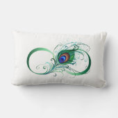 Infinity Symbol with Peacock Feather ランバークッション (裏面)