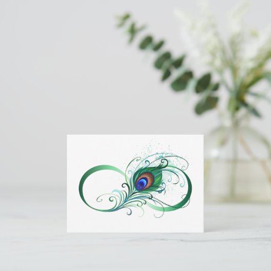 Infinity Symbol with Peacock Feather 予約カード (スタンド正面)