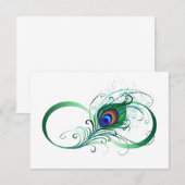 Infinity Symbol with Peacock Feather 案内状 (正面/裏面)