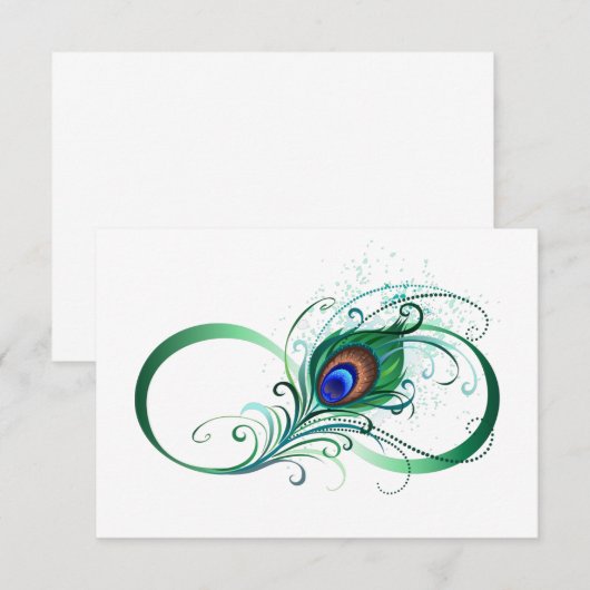 Infinity Symbol with Peacock Feather 案内状 (正面/裏面)