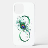Infinity Symbol with Peacock Feather Case-Mate iPhoneケース (裏面)