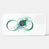 Infinity Symbol with Peacock Feather Case-Mate iPhoneケース (裏面 (横))