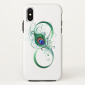 Infinity Symbol with Peacock Feather Case-Mate iPhoneケース (裏面)