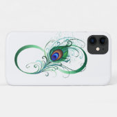 Infinity Symbol with Peacock Feather Case-Mate iPhoneケース (裏面(横))