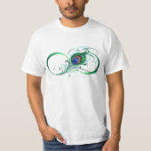 Infinity Symbol with Peacock Feather Tシャツ (正面)