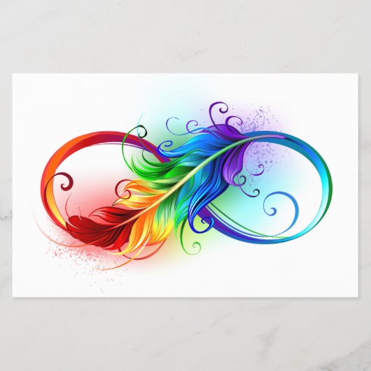 Infinity Symbol with Rainbow Feather チラシ (正面)