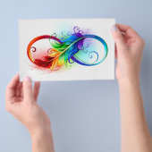 Infinity Symbol with Rainbow Feather チラシ (ハンドル)