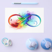 Infinity Symbol with Rainbow Feather チラシ (シングル)