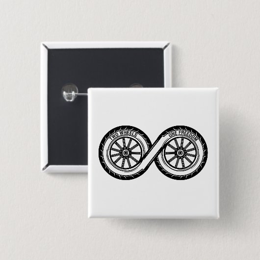 Infinity Two Wheels Freedom 缶バッジ (正面&裏面)