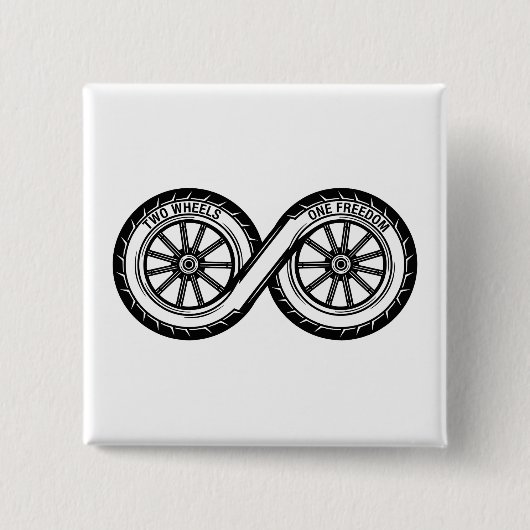 Infinity Two Wheels Freedom 缶バッジ (正面)