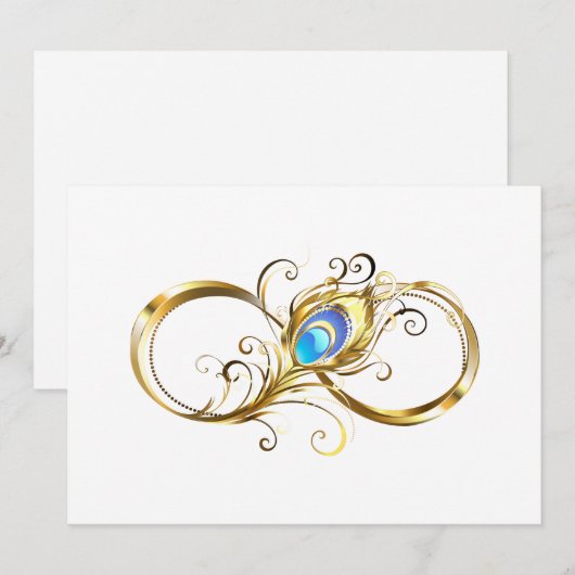 Infinity with Golden Peacock Feather 招待状 (正面/裏面)