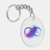 Infinity with Purple Feather キーホルダー (正面左)